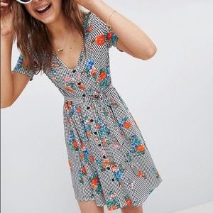 Floral gingham sundress